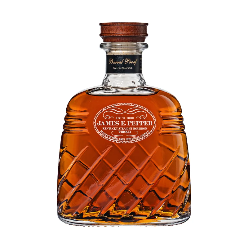 James E Pepper Bourbon Barrel Proof Decanter