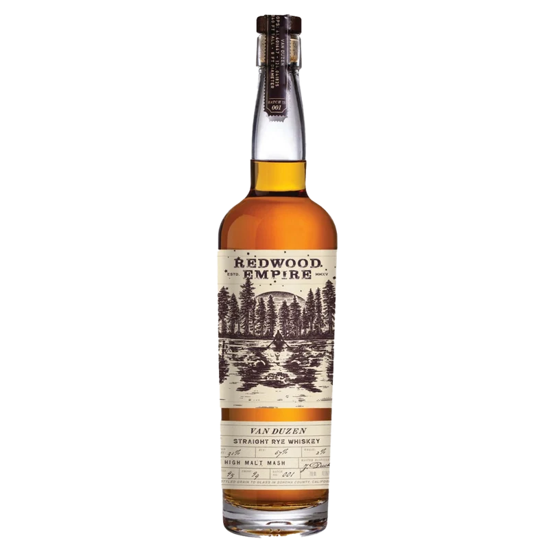 Redwood Empire Van Duzen Straight Rye Whiskey 750mL