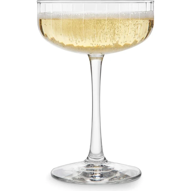 Libbey Paneled Coupe Cocktail Glasses, 8.5-ounce, Set of 4