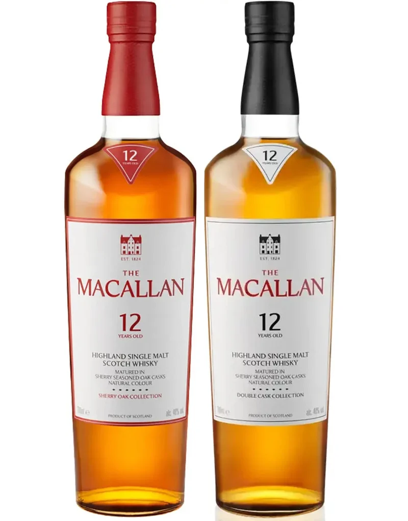 The Macallan 12 Year Sherry & Double Cask Premium Scotch Bundle