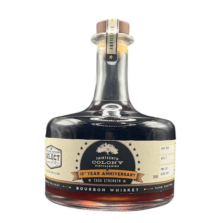 Thirteenth Colony Distillery 15th Anniversary Cask Strength Bourbon 139.2 Proof