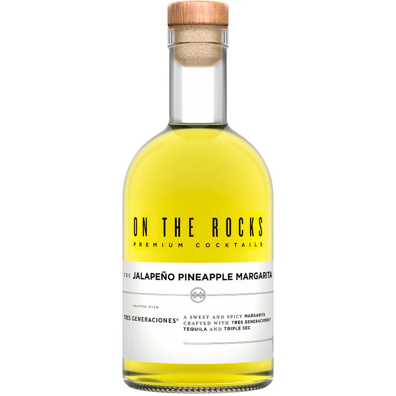On The Rocks Tres Generaciones Jalapeno Pineapple Margarita Ready to Drink Cocktail 375 ml
