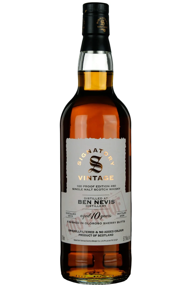 Ben Nevis 2015-2026 | 10 Year Old Signatory Vintage 100 Proof Edition 80