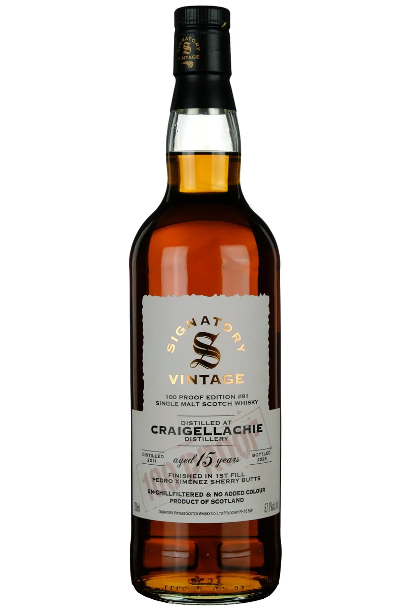 Craigellachie 2011-2026 | 15 Year Old Signatory Vintage 100 Proof Edition 81
