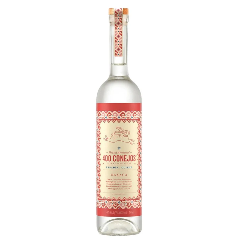 400 Conejos Cuishe Oaxaca Espadín Mezcal Artesanal Joven 100% Agave