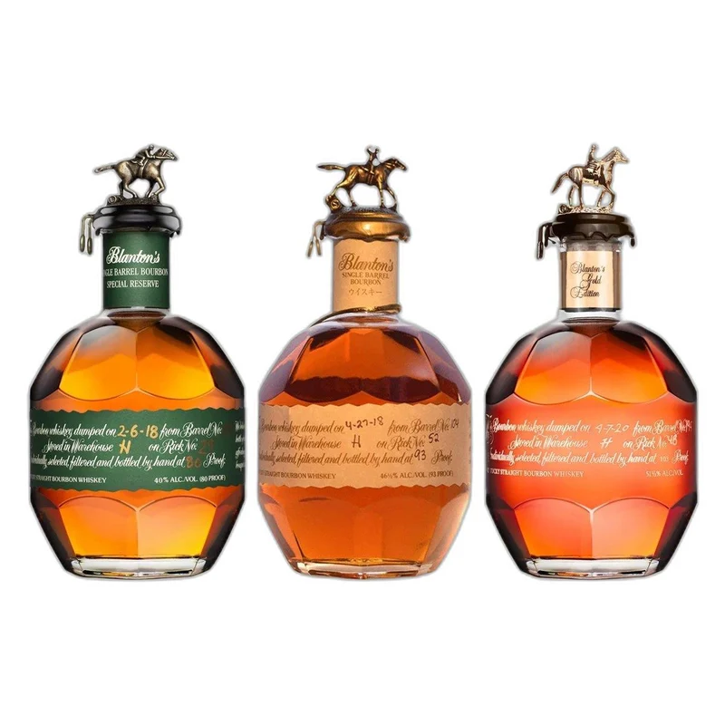 Blanton's Green Label Red Label Gold Label Bundle