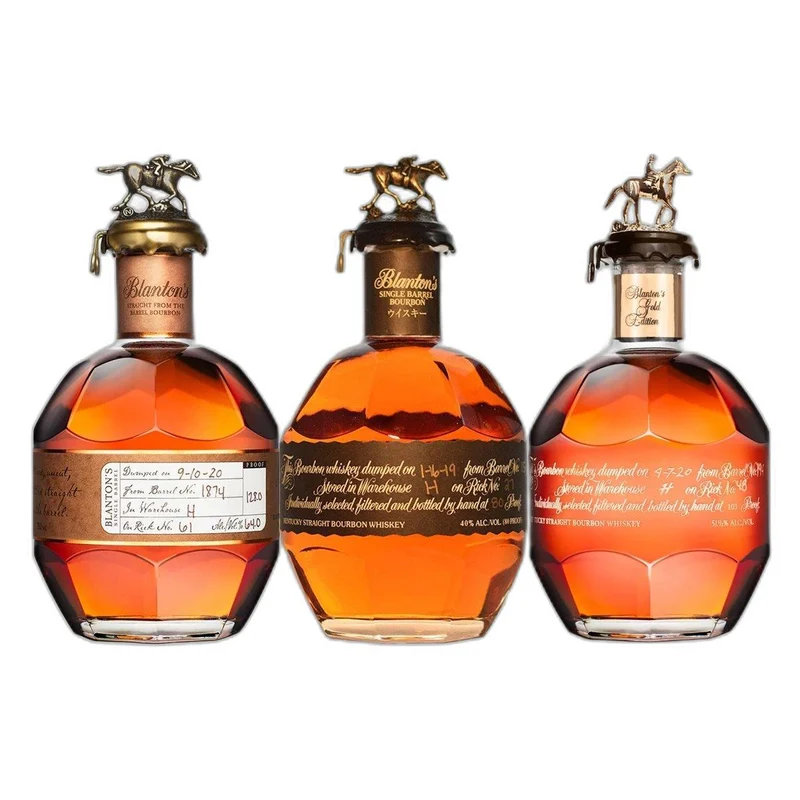 Blanton's Straight From The Barrel Black Label Gold Label Bundle