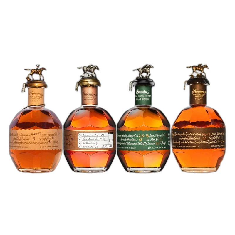 Blanton's Red Label Straight From The Barrel Green Label Black Label Bundle
