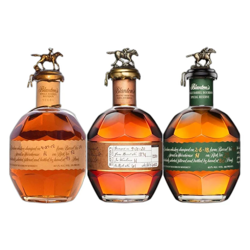 Blanton's Red Label Straight From The Barrel Green Label Bundle