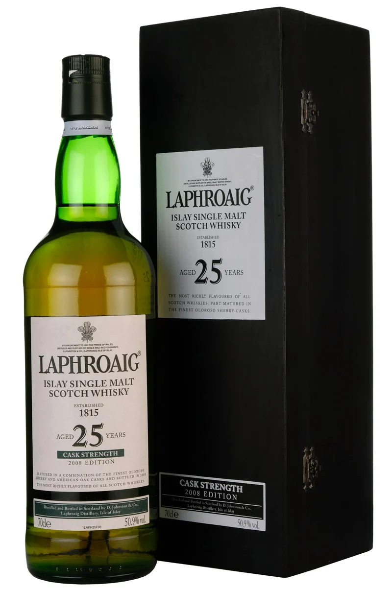 Laphroaig 25 Year Old Cask Strength Bottled 2008