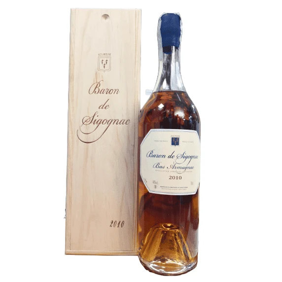 Bas Armagnac AOC 2010 Baron de Sigognac Cassa in legno (70CL, 40.0% Vol.) - Cassa Legno