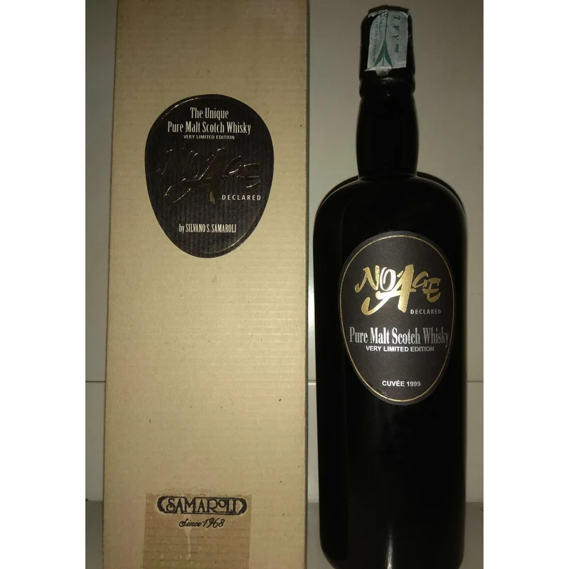 Whisky No Age THE UNIQUE Samaroli Pure Malt Scotch Whisky 1999 bottle n. 0123