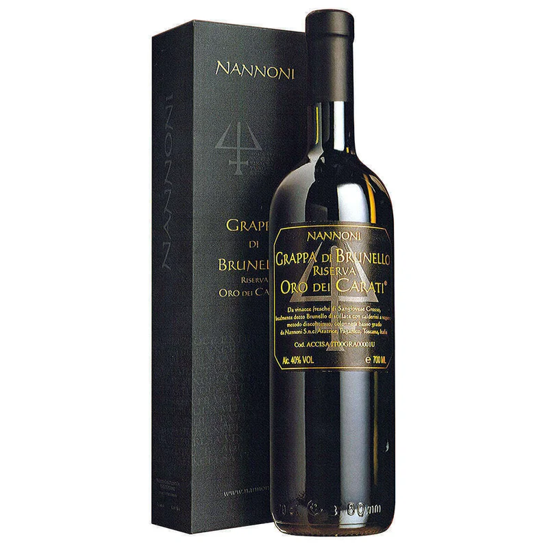 NANNONI GRAPPA DI BRUNELLO RISERVA ORO DEI CARATI (0.7L, 40% Vol.)