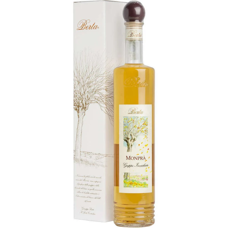 Grappa Berta Monprà - Grappa Invecchiata di Barbera e Nebbiolo (0.7L, 40% Vol.)