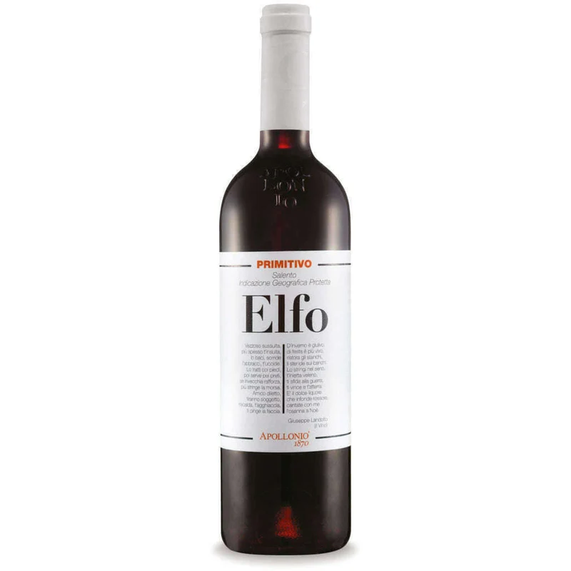 APOLLONIO VINI Elfo Primitivo Salento I.G.P. Rosso 2022