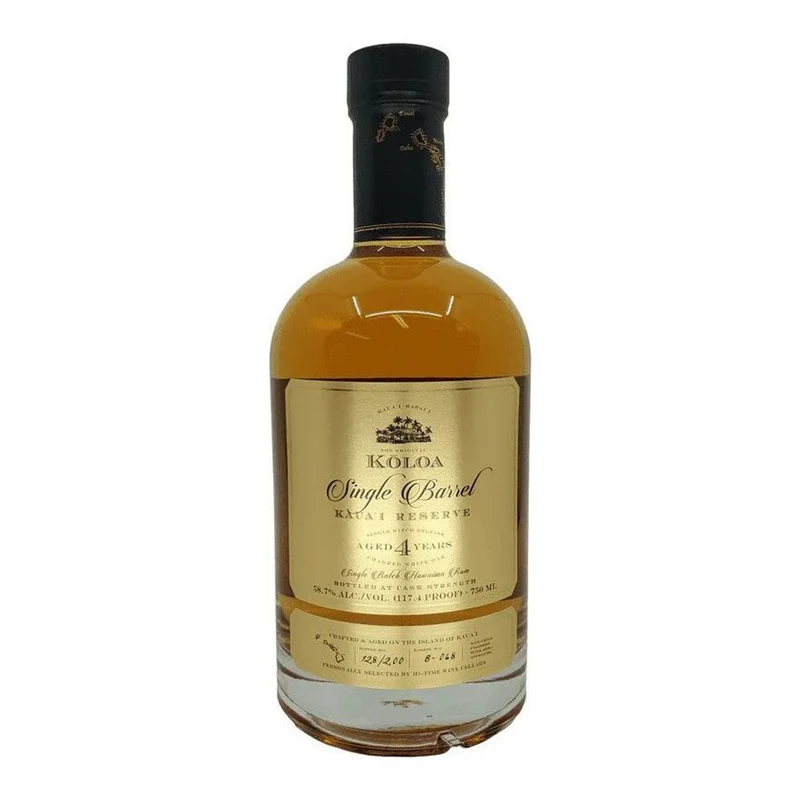 Kōloa Single Barrel Kaua'i Reserve Aged 4 Years Cask Strength Hawaiian Rum