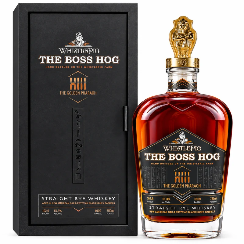 WhistlePig The Boss Hog XIII The Golden Pharaoh Golden Topper Special Edition Straight Rye Whiskey