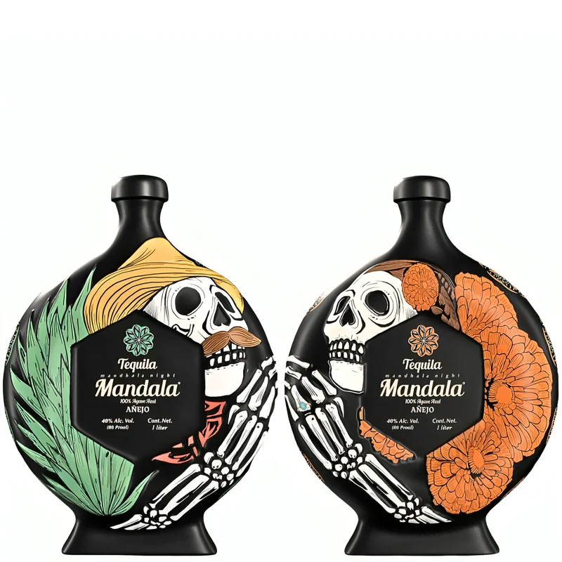 Mandala Tequila Anejo Dia De Los Muertos "Life After Death" 2025 Limited Edition Bundle 1L