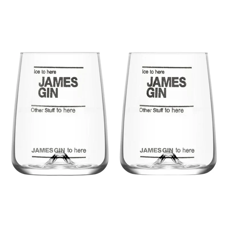 James Gin Cocktail Mixing Glasses - Set of 2
