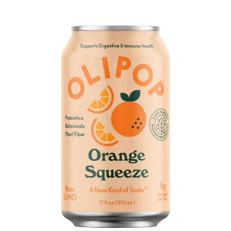 OLIPOP Orange Squeeze Prebiotic Soda 12oz