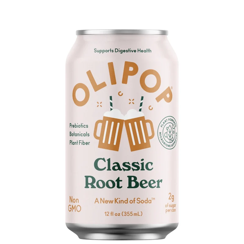 OLIPOP Classic Root Beer Prebiotic Soda 12oz