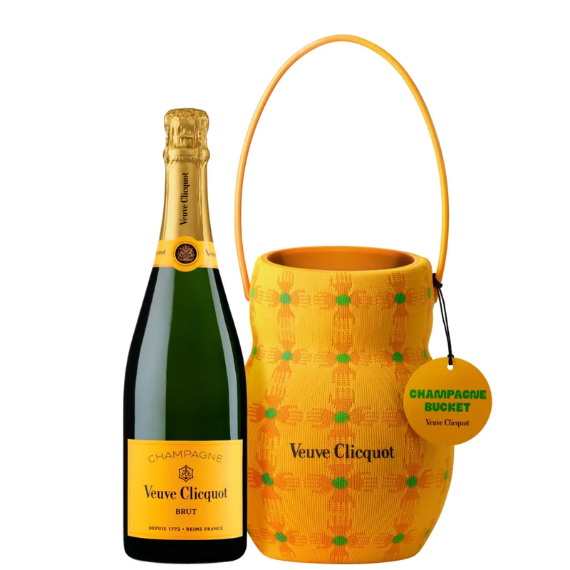 Veuve Clicquot Brut Yellow Label Yinka Ilori Carte Jaune Bucket Sun Holder 750ml