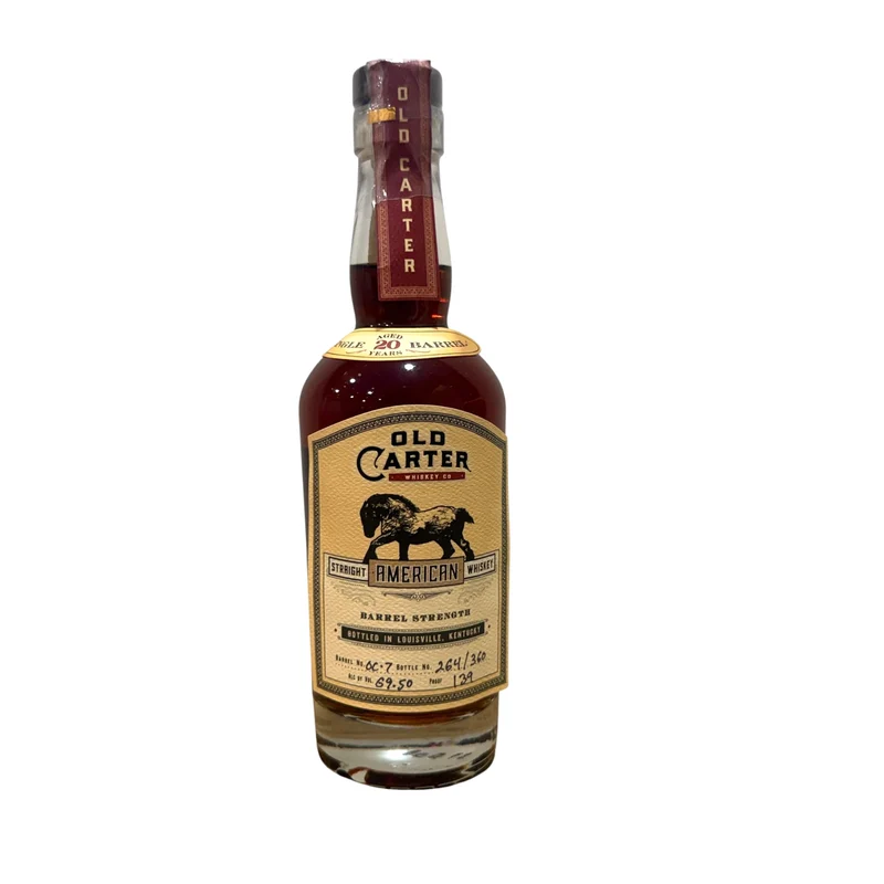 Old Carter American OC-7 20 Year Single Barrel 139 Proof 375ml (wooden box included)