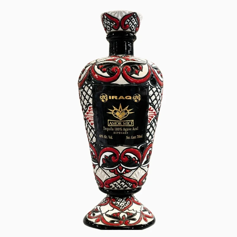 Amor Mio Reposado Ceramic Tequila FIFA World Cup Iraq Edition