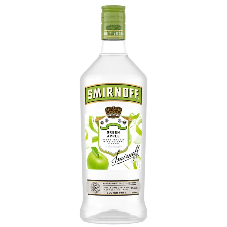 Smirnoff Green Apple Flavored Vodka 1.75L