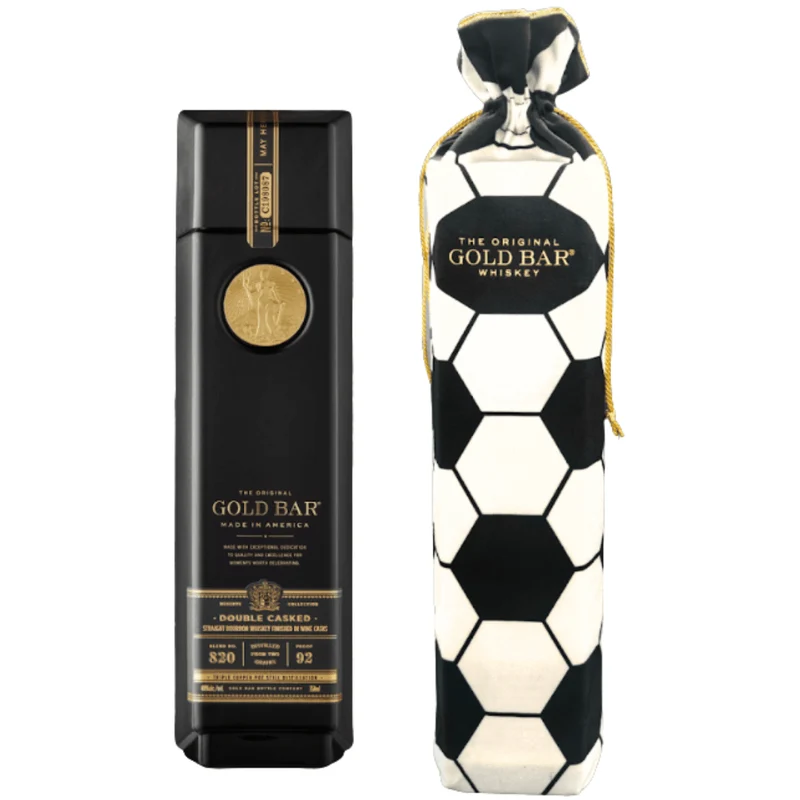 Gold Bar Black Double Cask Bourbon Soccer Bag Edition