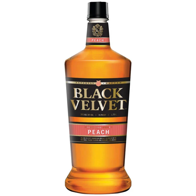 Black Velvet Peach Flavored Whisky 1.75L