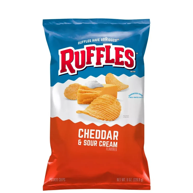 Ruffles Cheddar And Sour Cream Chips 8oz