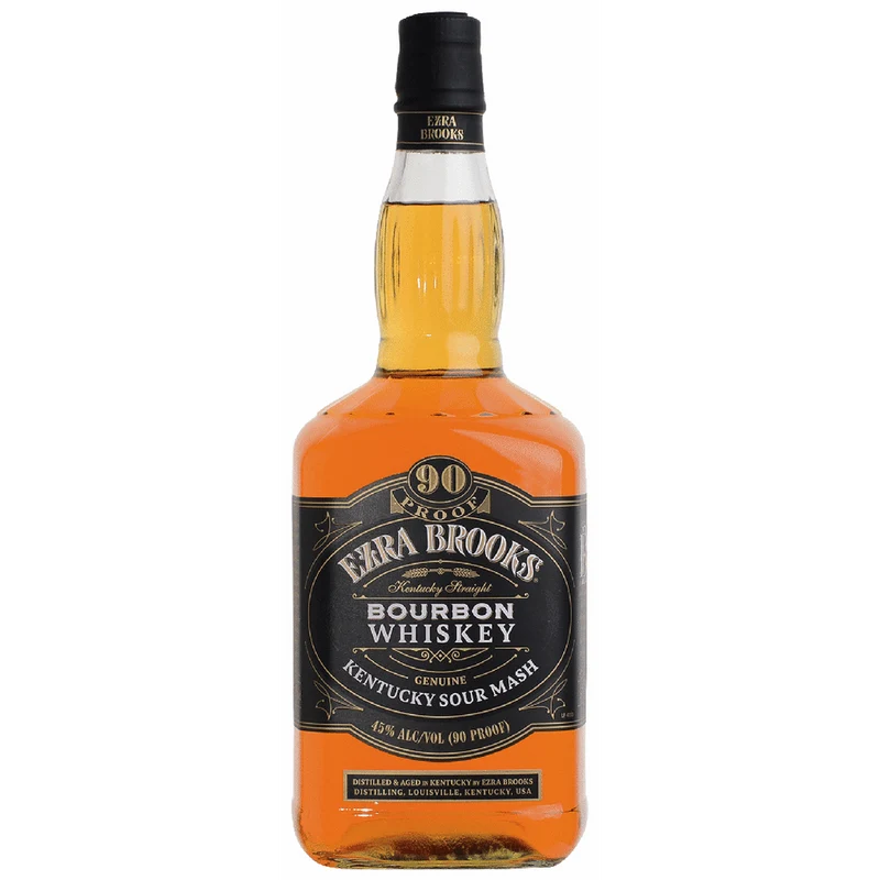 Ezra Brooks Kentucky Sour Mash Straight Bourbon Whiskey 1.75L