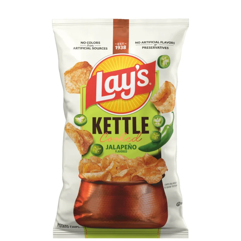 Lay's Kettle Cooked Jalapeño Flavored Potato Chips 8oz