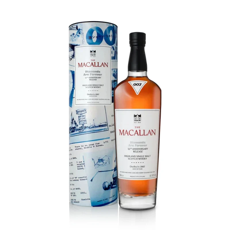 The Macallan Scotch Single Malt Diamonds Are Forever 55th Anniversary Release 18 Year