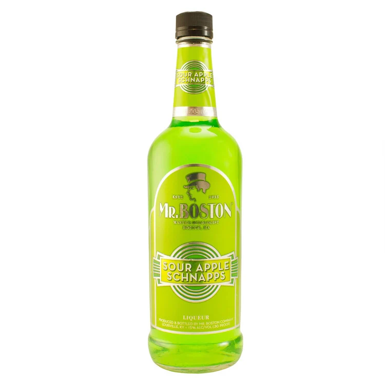 Mr. Boston Sour Apple Schnapps 750mL