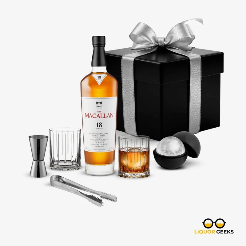 The Macallan 18 Year Double Cask Whiskey Gift Set - Liquor Geeks Exclusive Edition
