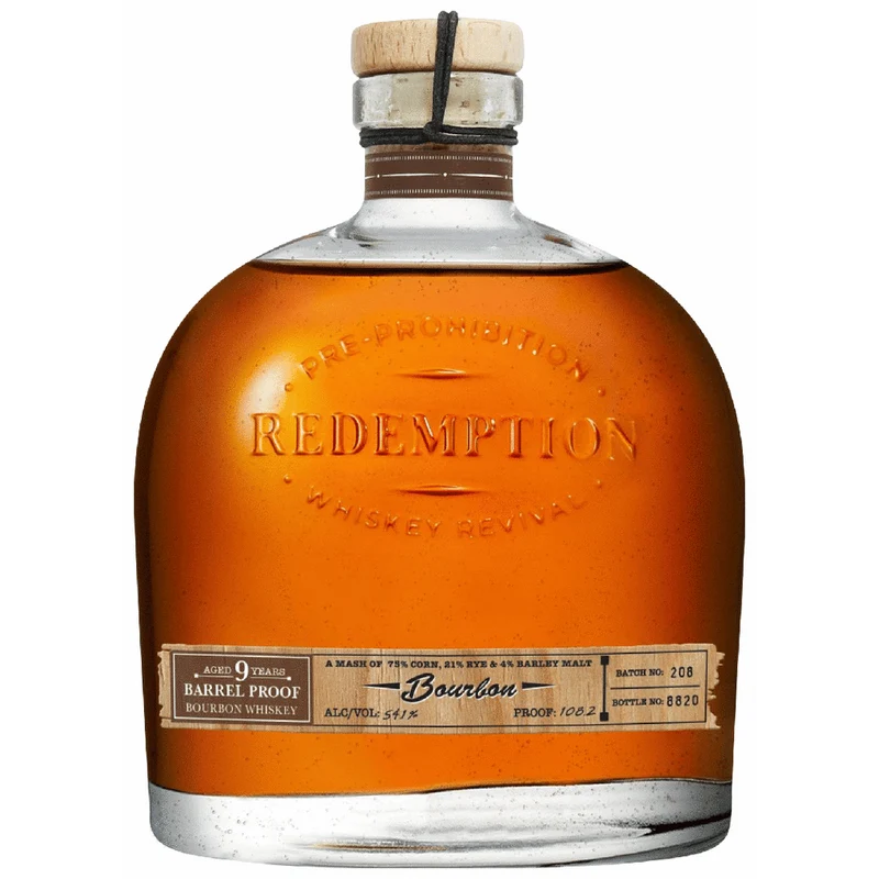 Redemption Straight Bourbon Barrel Proof 9 Year 750mL