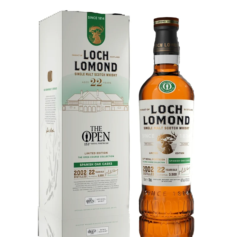 Loch Lomond Aged 22 Years Single Malt Scotch Whiskey The Open Special Royal Portrush 153rd Limited Edition