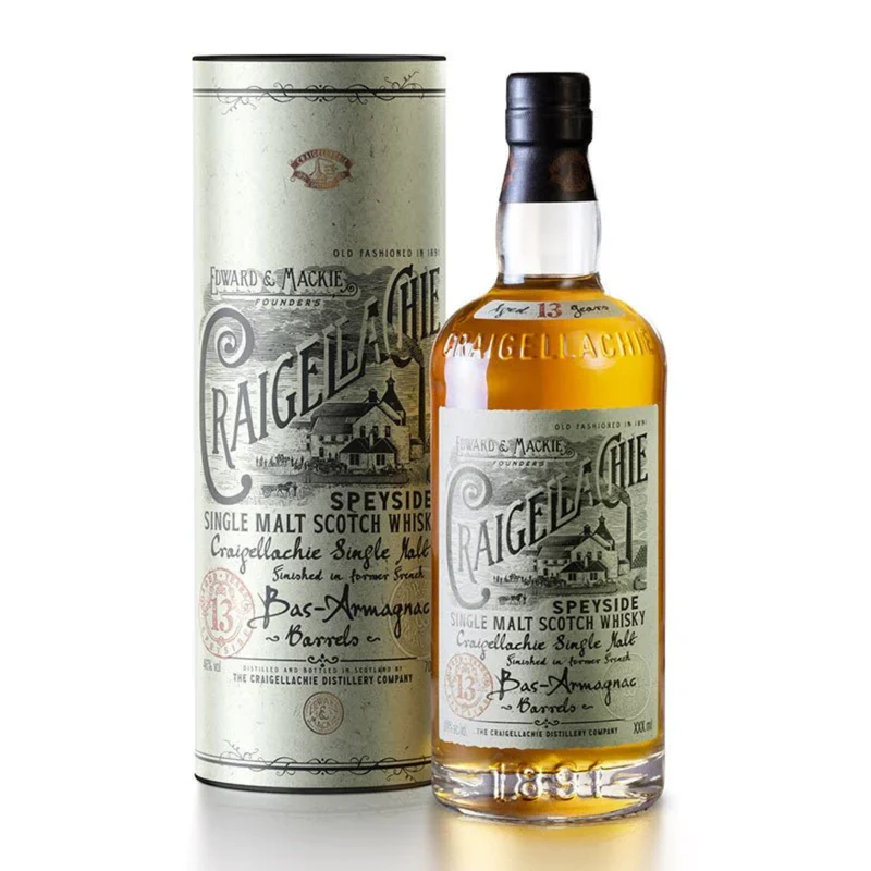 Craigellachie Single Malt Scotch Whiskey Bas-Armagnac Barrels 13 Year Whiskey
