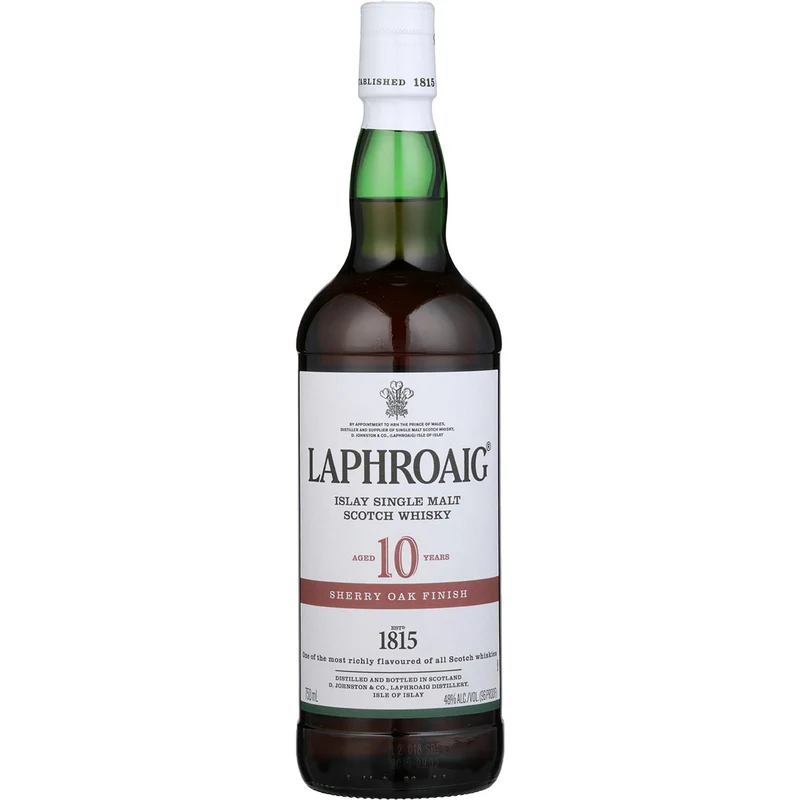 Laphroaig Single Malt Scotch Sherry Oak Finished 10 Year Whiskey