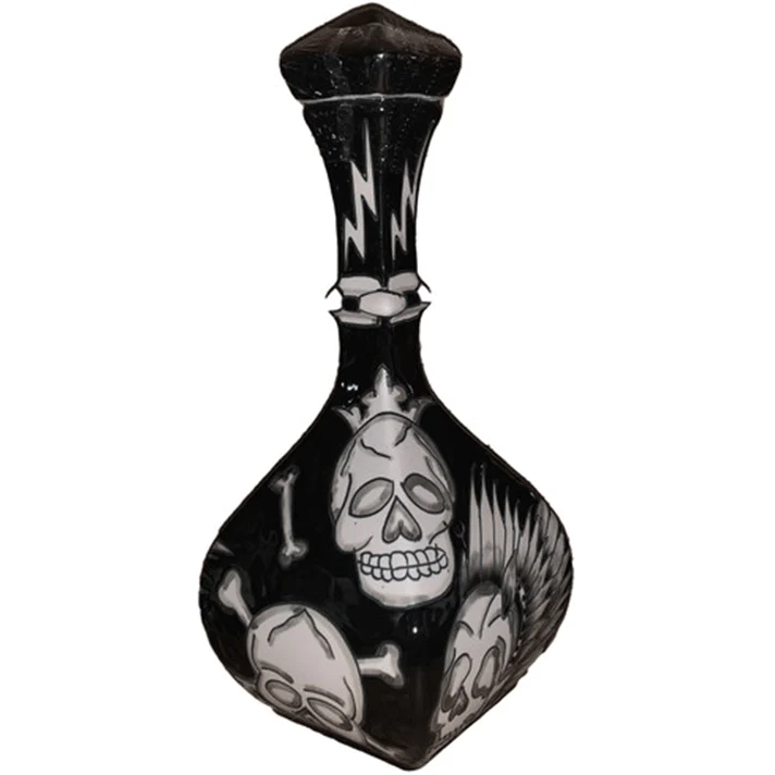 Dulce Amargura Day of the Dead Reposado Tequila 1L Black Skull Decanter