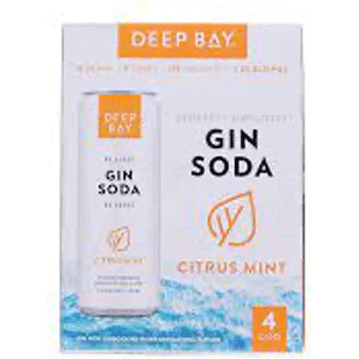 Deep Bay Gin Soda Citrus Mint 4pk