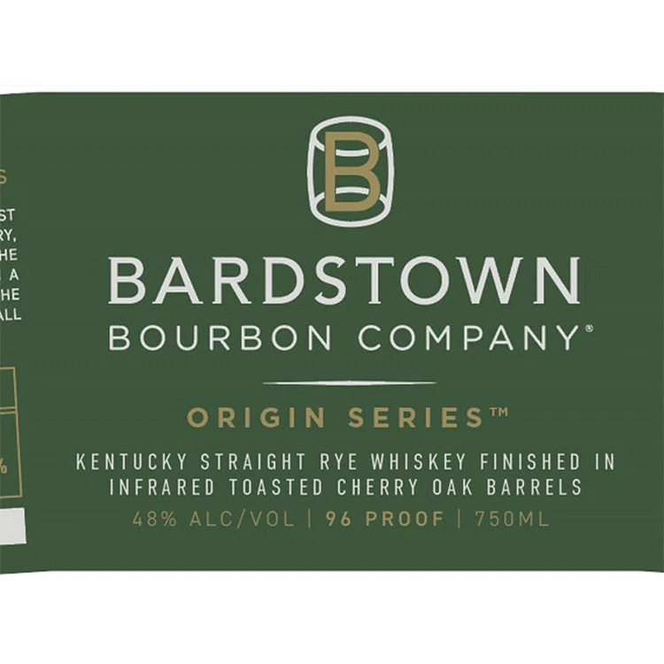 Bardstown Bourbon Co. Origin Series Kentucky Straight Rye Finished in Infrared Toasted Cherry Oak Barrels