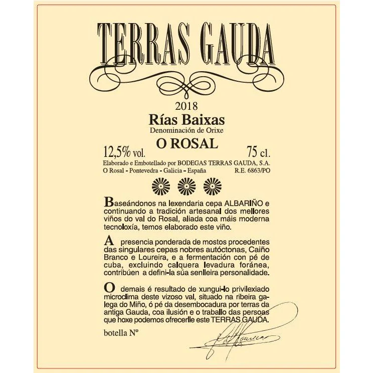Terras Gauda O Rosal Rias Baixas White Blend 750ml