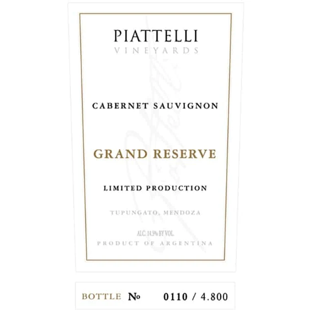 Piattelli Vineyards Mendoza Grand Reserve Cabernet Sauvignon 750ml