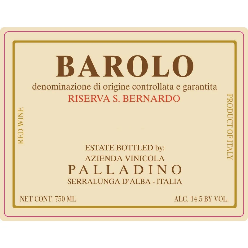 Palladino Barolo Riserva San Bernardo Nebbiolo 750ml