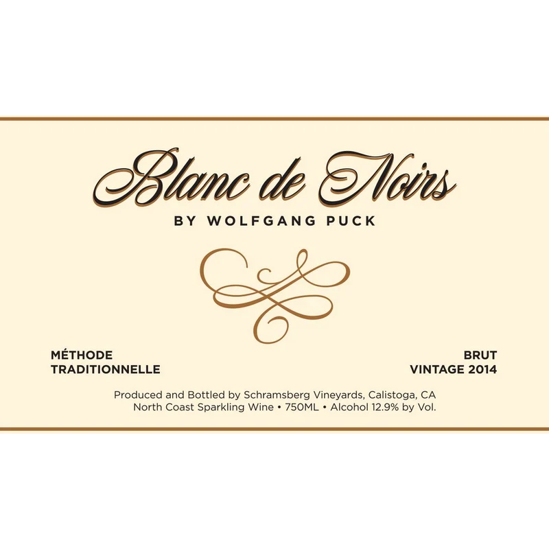 Schramsberg North Coast Blanc De Noirs 750ml Wolfgang Puck