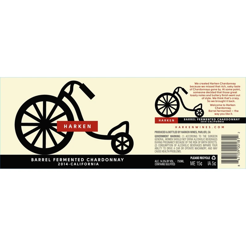 Harken California Chardonnay 750ml