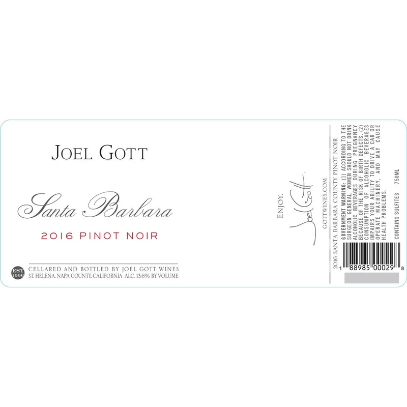 Joel Gott Santa Barbara Pinot Noir 750ml